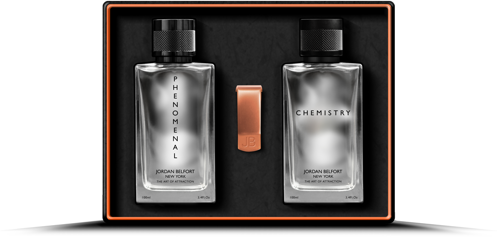 The Jordan Belfort Fragrance Range Gift Pack Contains - Jordan Belfort Perfume Pheromones Clipart (1000x515), Png Download