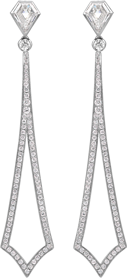 Kite Diamond Flare Bodkin Earrings - Earrings Clipart (1050x1225), Png Download