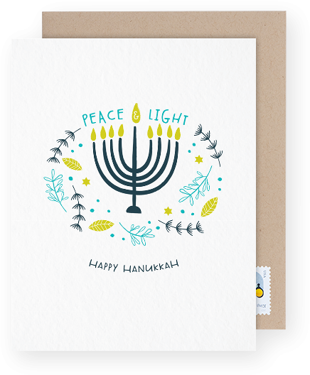 Hanukkah Card - Simple Pun Christmas Card Clipart (600x600), Png Download