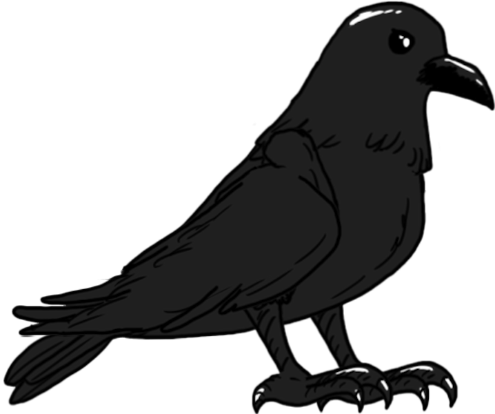 Crow - Spine - Crow Render Clipart (718x600), Png Download