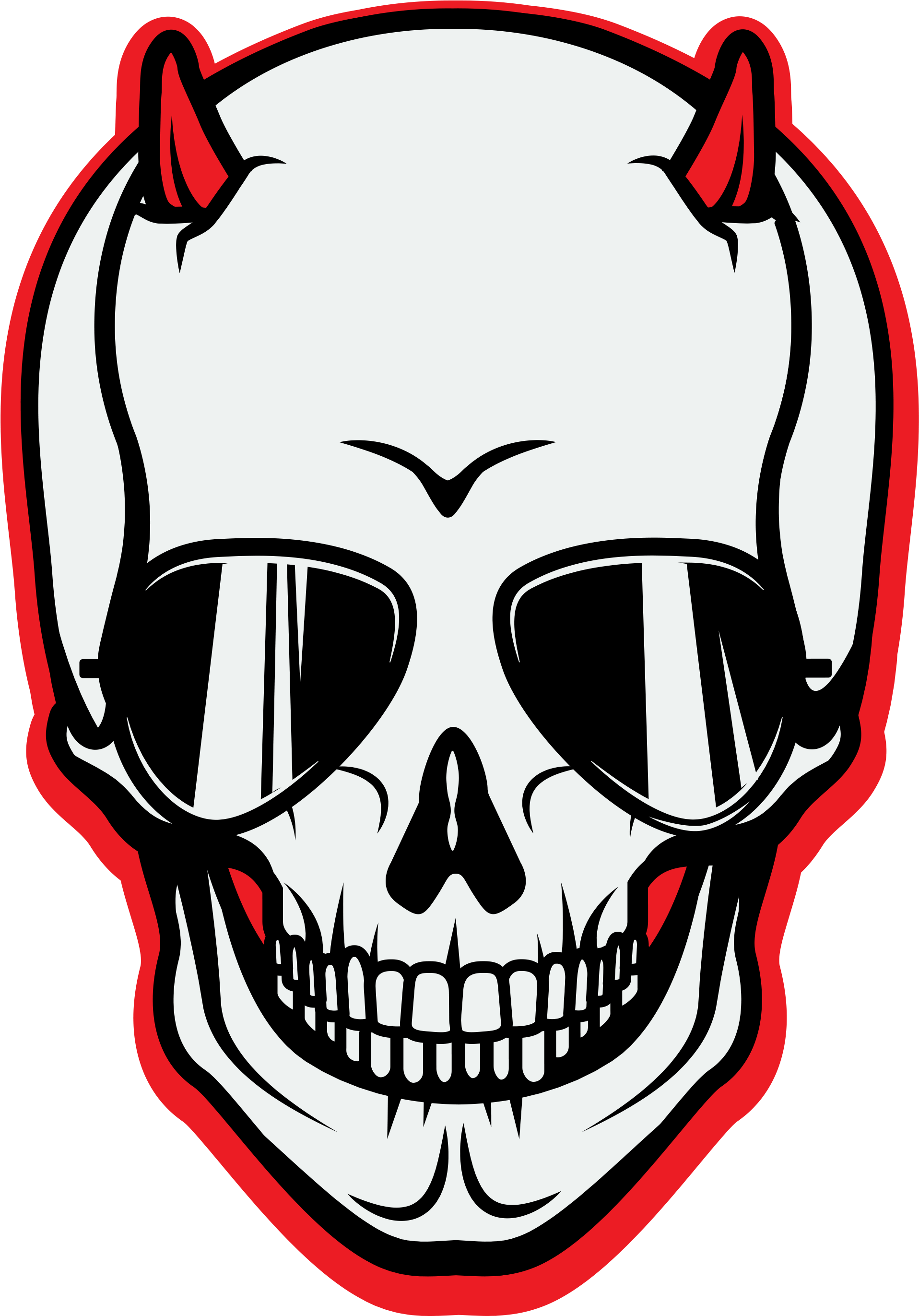 Real Rocker Red Ale - Skull Clipart (1916x2743), Png Download
