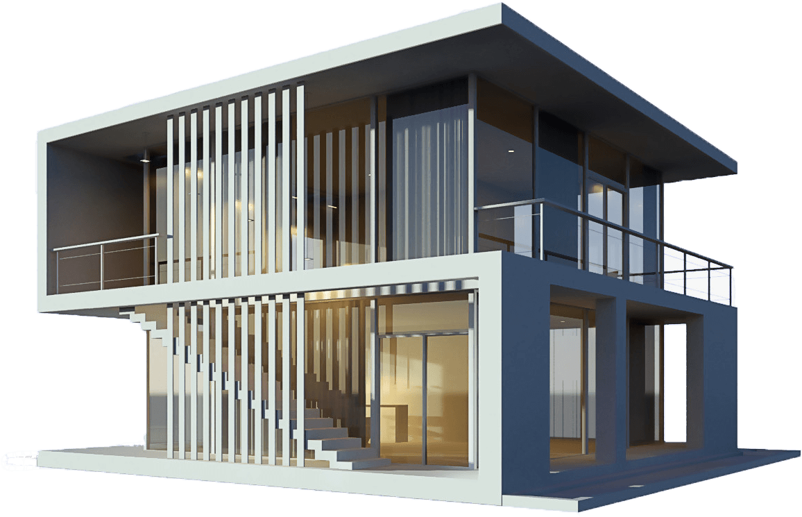 Villa Png - Modern House Model Clipart (1400x800), Png Download
