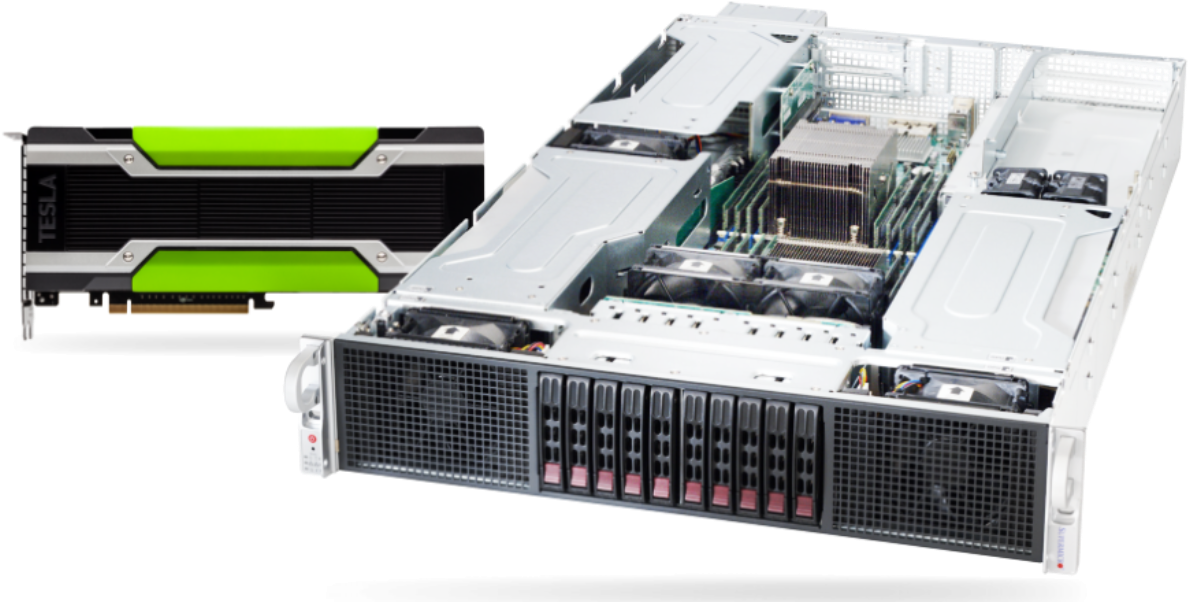 Gpu-optimized Servers Featuring Nvidia Tesla Gpus For - Gpu Server Clipart (1219x625), Png Download