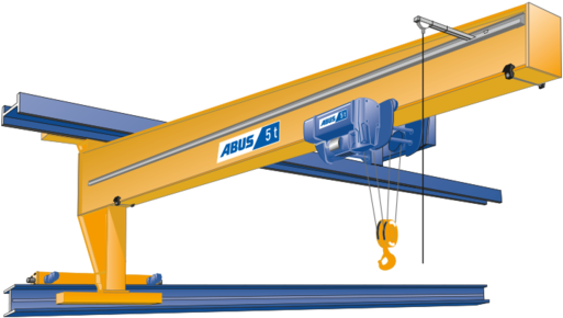 Wall Travelling Jib Crane Clipart (680x453), Png Download