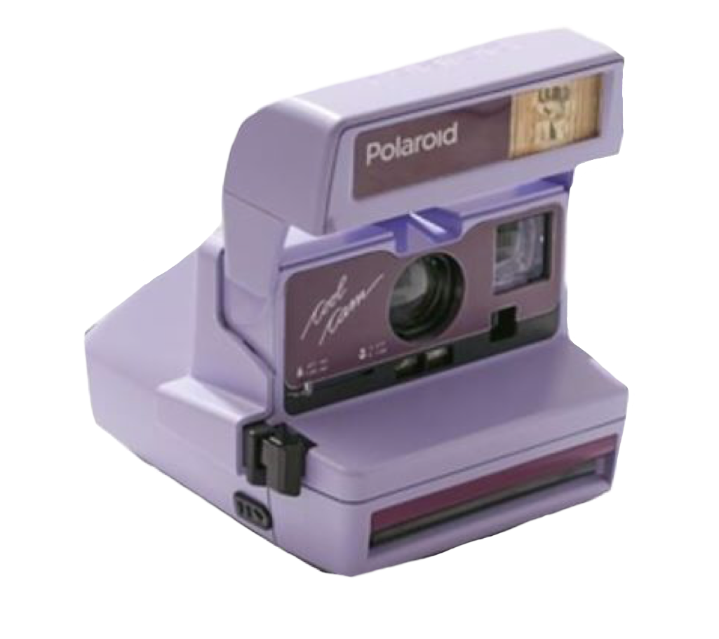 #polaroid #camera #retro #niche #moodboard #freetoedit - Polaroid Camera 600 Purple Clipart (1024x924), Png Download