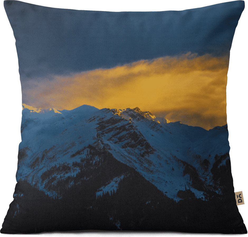 Dailyobjects Sunny Snowy Peaks 12" Cushion Cover Buy - Cushion Clipart (940x900), Png Download
