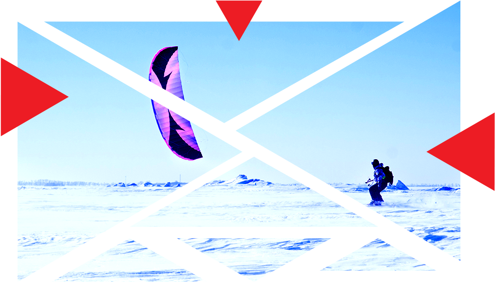 Snowkiting Is The Winter Version Of Kiteboarding, But - Triangle Clipart (1920x600), Png Download