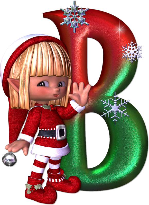 Alfabeto De Navidad - Christmas Alphabet Letters Transparent Clipart (580x797), Png Download