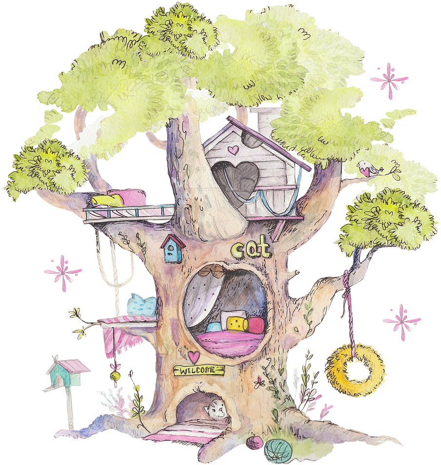 Drawing Watercolors Fairy - Fairy House Drawing Clipart (904x953), Png Download