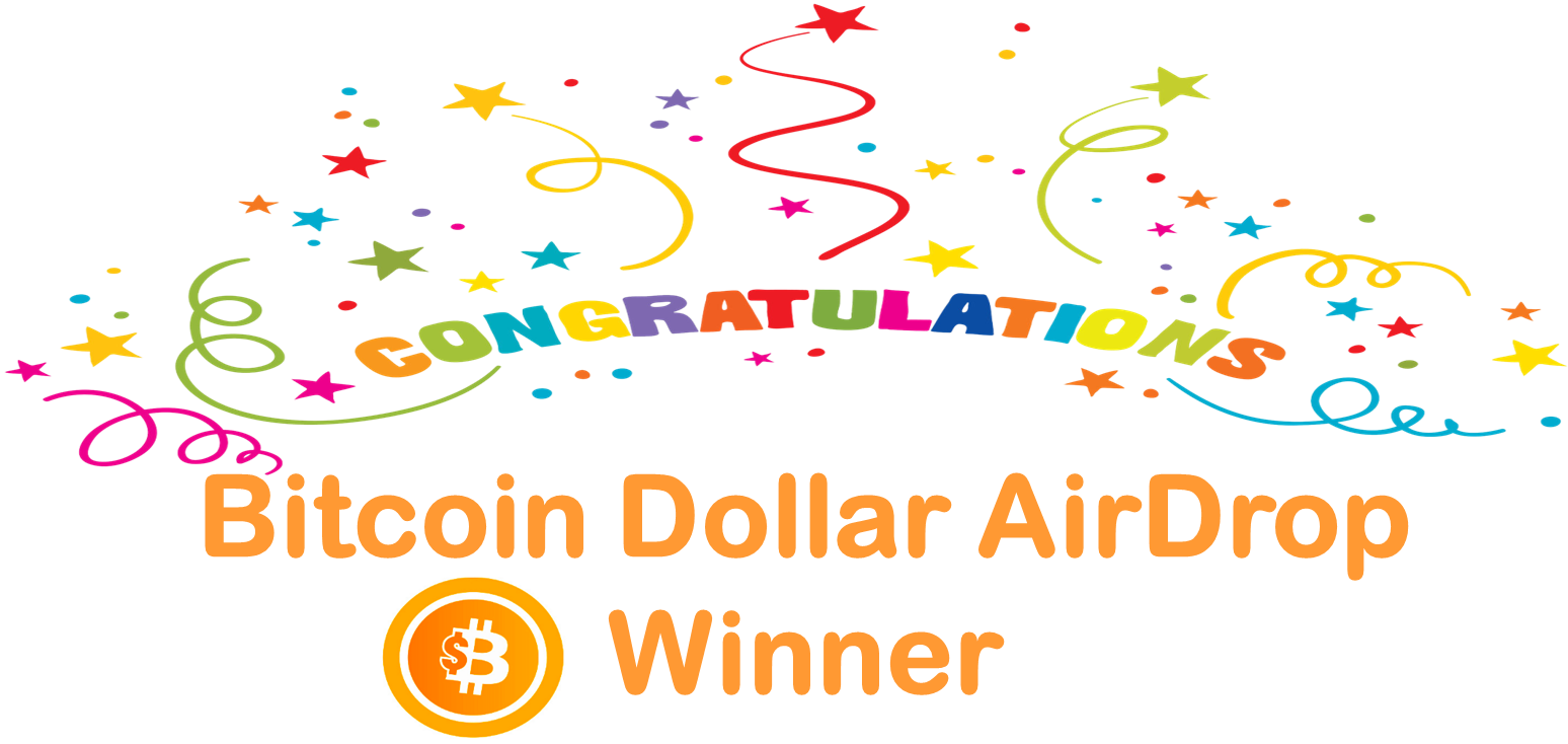 Bitcoindollar Airdrop Progress & Winner Announcement[d-7] - Graphic Design Clipart (1677x815), Png Download