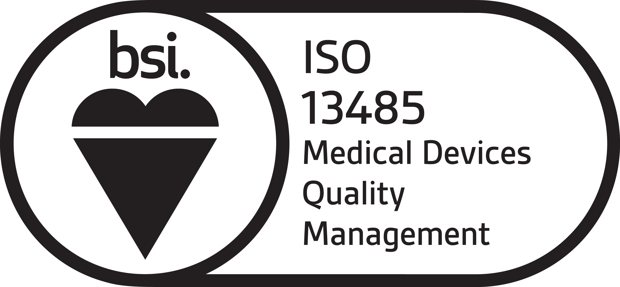 Quality - Iso 13485 Certification Bsi Clipart (2543x1181), Png Download