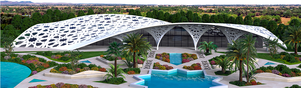 Arquitectura Ficticia Septiembre 1200 - Cubiertas Para Parques Clipart (1200x533), Png Download