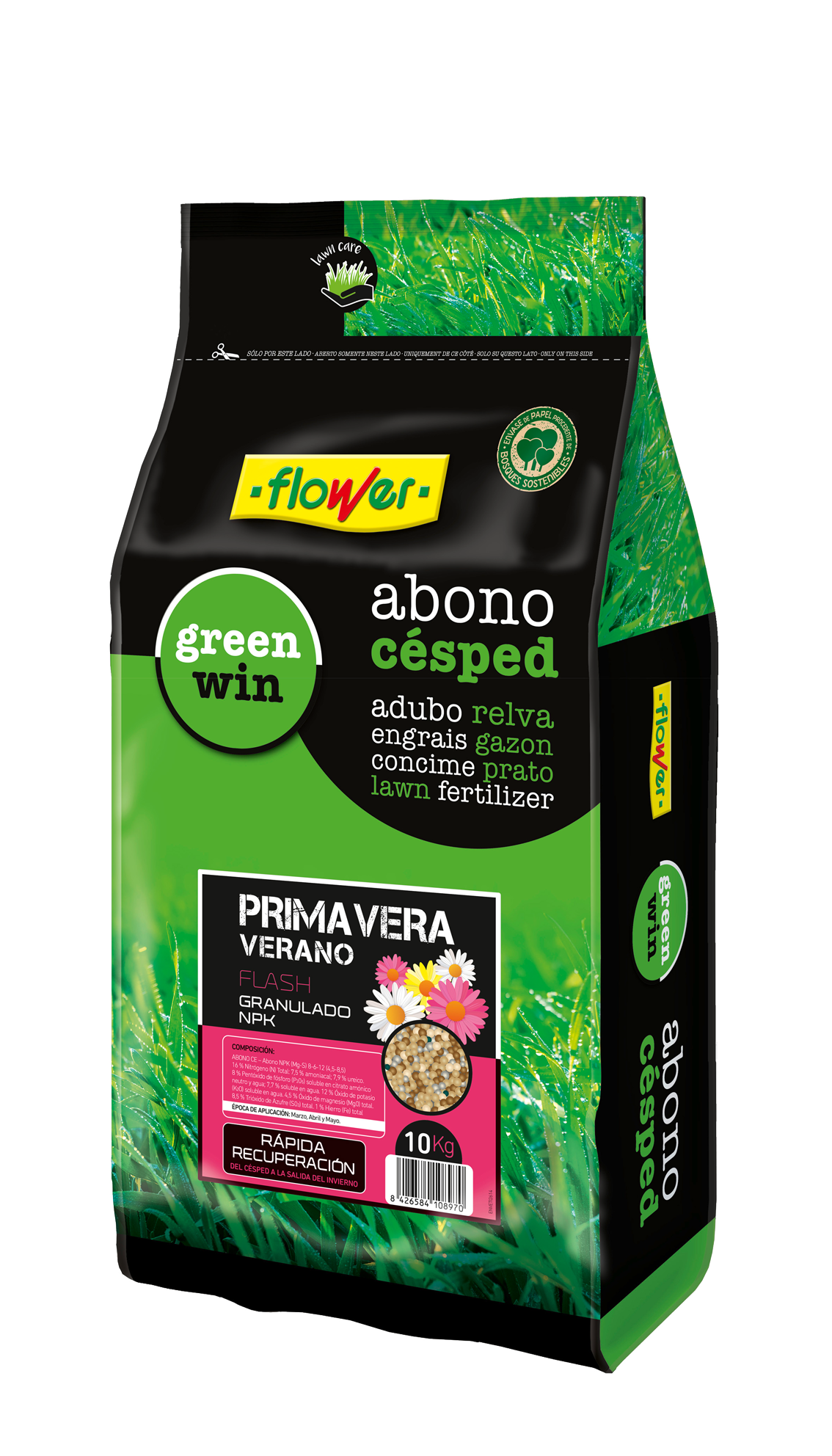 Abono Césped Flash Primavera - Marca De Abono Quimico Clipart (1134x1984), Png Download
