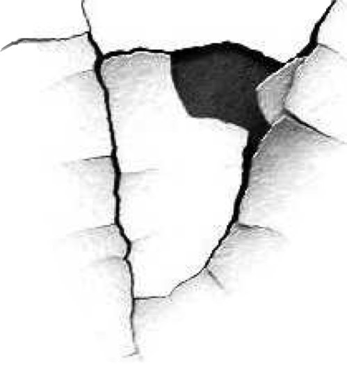 #grieta #black #white #blackandwhite - Crack Png For Editing Clipart (499x524), Png Download