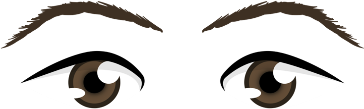Ojos Animados Con Pestañas Png Clipart (800x533), Png Download