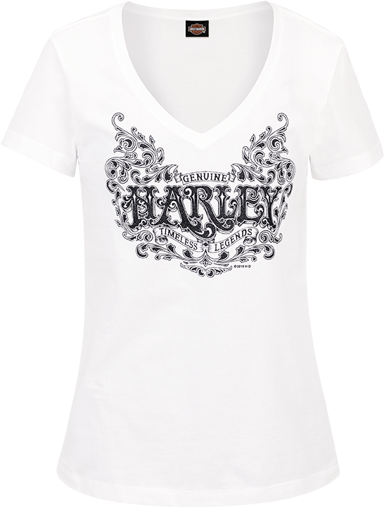 Camiseta Harley Davidson ” Dealer” Styklized Lds V - Active Shirt Clipart (720x720), Png Download