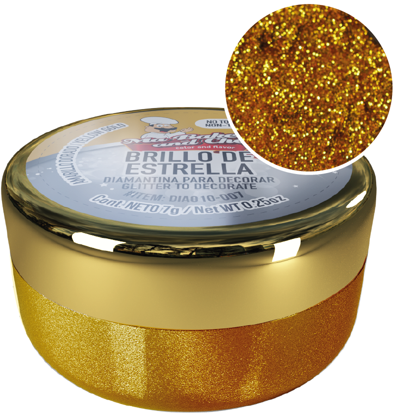 Diamantina Amarillo Dorado - Brillo De Estrella Ma Baker And Chef Clipart (799x833), Png Download