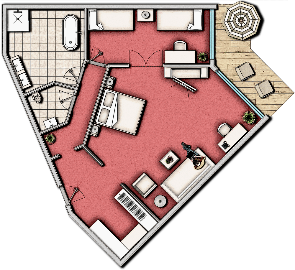 La Mañana Y El Brillo Dorado En La Noche - Floor Plan Clipart (1000x916), Png Download