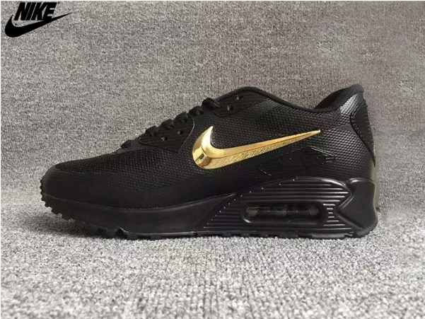 Más Vistas - Nike Air Max 90 2016 Black And Gold Clipart (600x600), Png Download