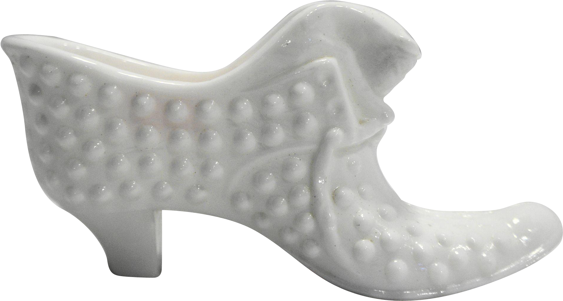 Fenton Hobnail White Milk Glass Shoe Slipper Cat Head - Basic Pump Clipart (1900x1900), Png Download
