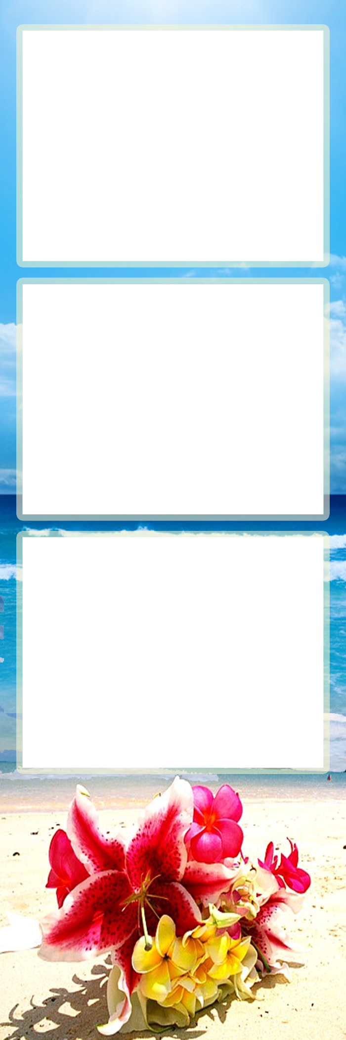 About Photo Booth Season - Hawaiian Flowers On The Beach Clipart (700x2100), Png Download