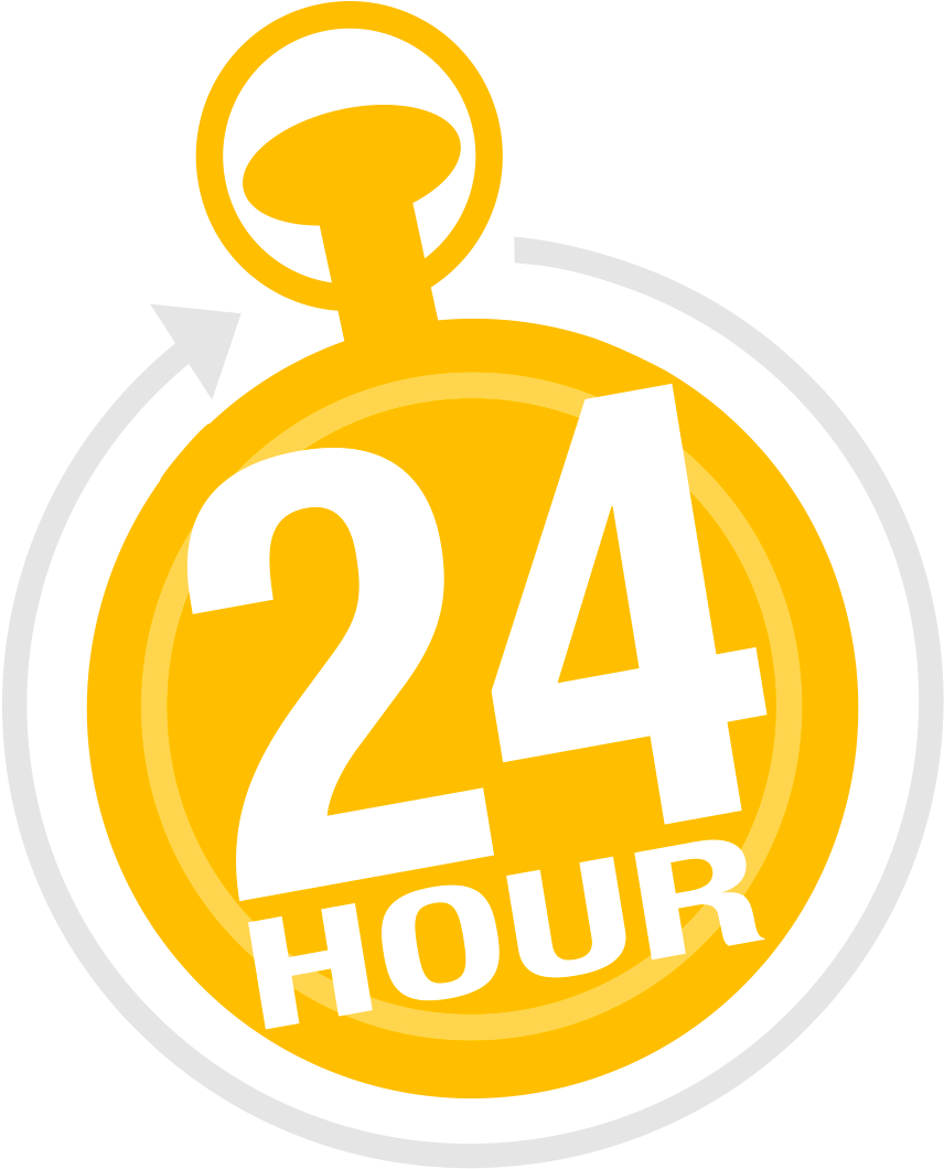 Learn More About Our Free 24 Hour Rush Service On Promotional - Free 24 Hours Clipart (1101x1109), Png Download