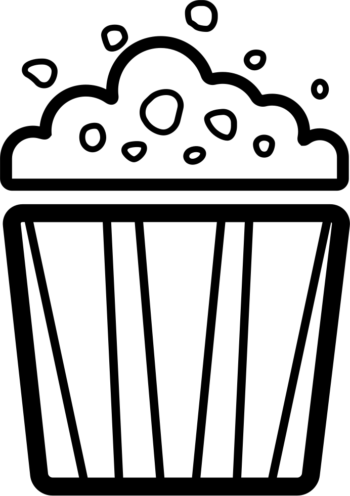 Popcorn Bag Comments - Logo Snack Hitam Putih Clipart (692x981), Png Download