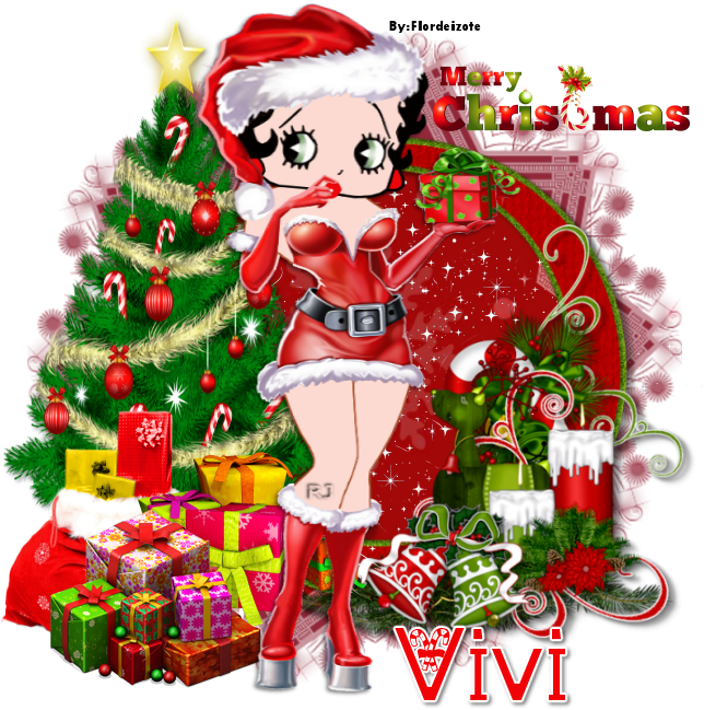 Gracias Tais - Betty Boop De Navidad Clipart (650x650), Png Download