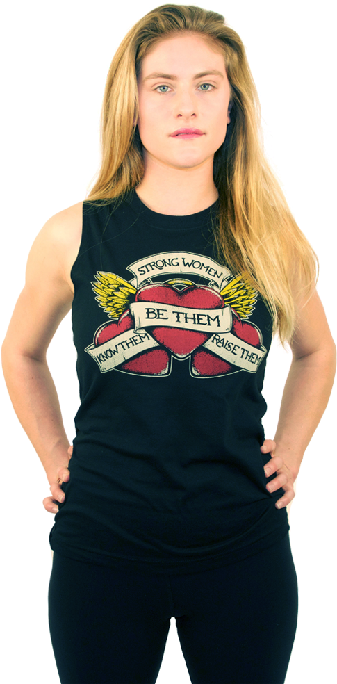 The Strong Women Muscle Tank - Girl Clipart (768x1024), Png Download
