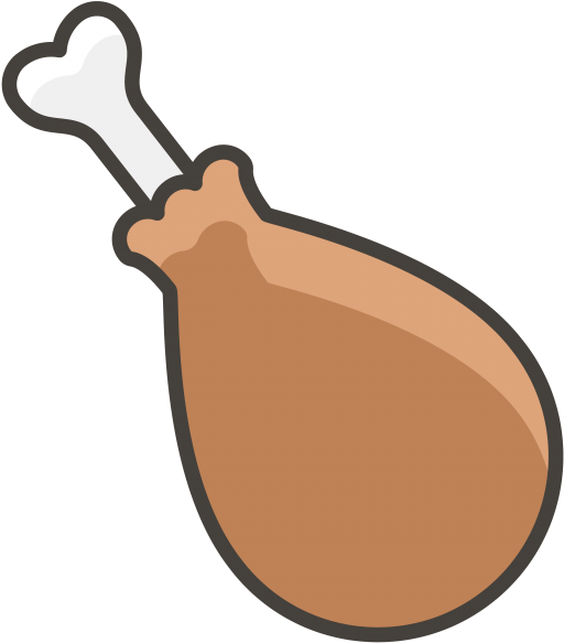 Poultry Leg Emoji Icon - Illustration Clipart (866x650), Png Download