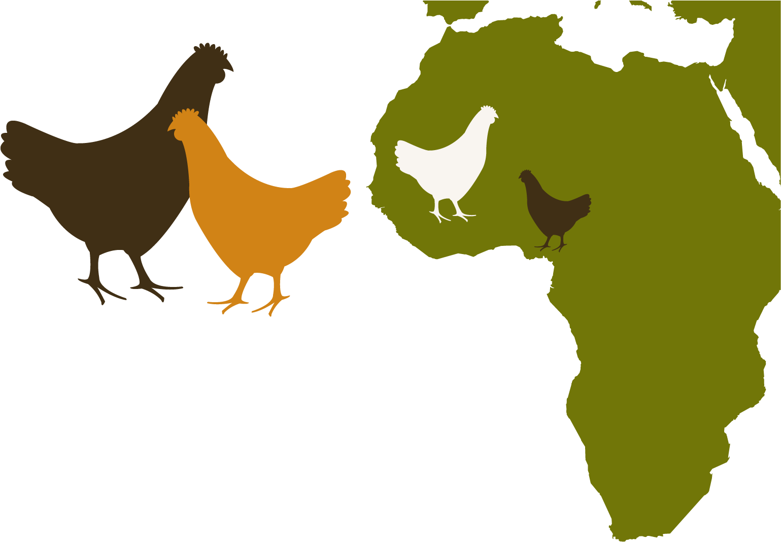 Poultry In Africa - Africa And China Clipart (2175x1347), Png Download