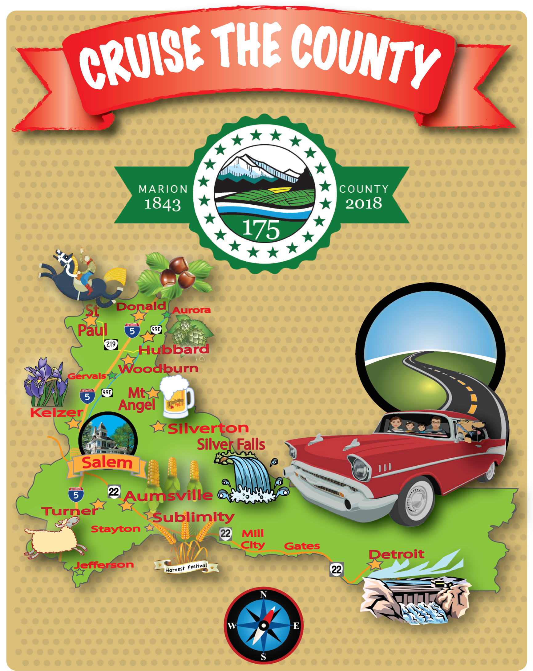 Cruise The County Passport - Antique Car Clipart (1732x2194), Png Download