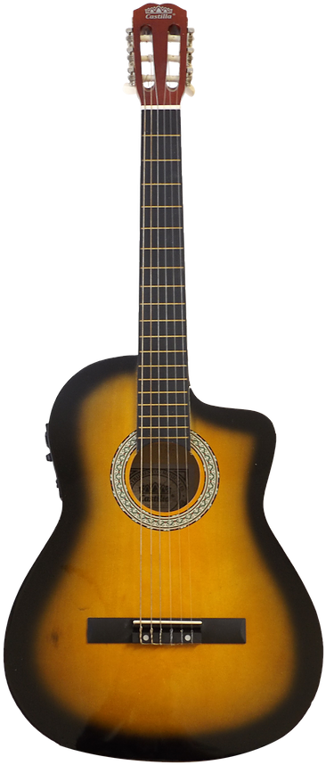 Somos Tienda De Instrumentos Musicales Reconocida A - Acoustic Guitar Cartoon Vector Clipart (396x880), Png Download