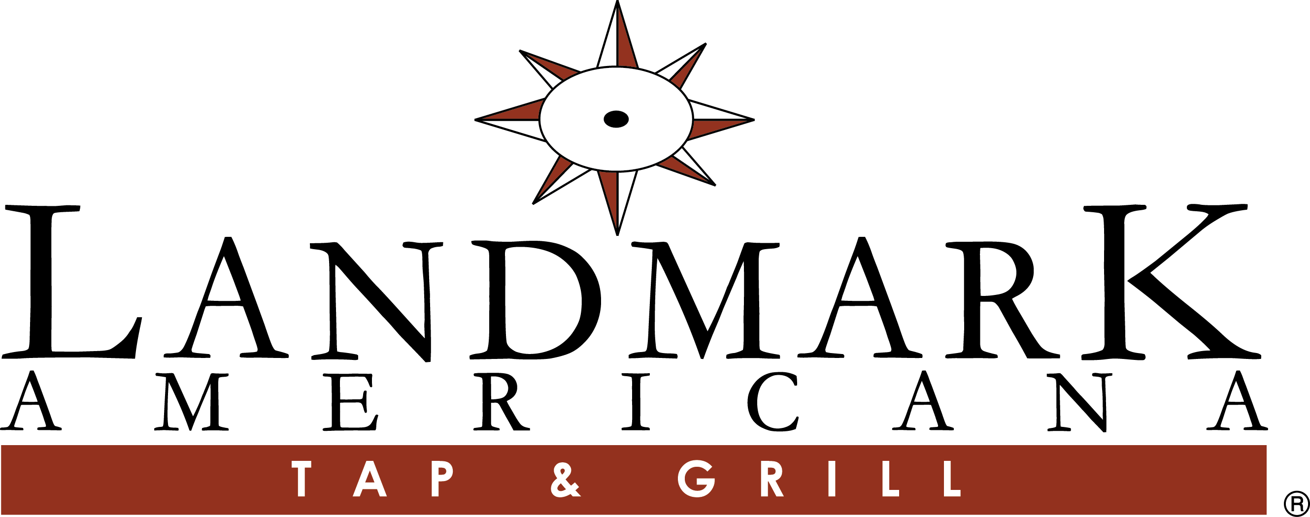 Landmark Americana Tap & Grill And Landmark Liquors - Landmark Americana Clipart (2659x1050), Png Download