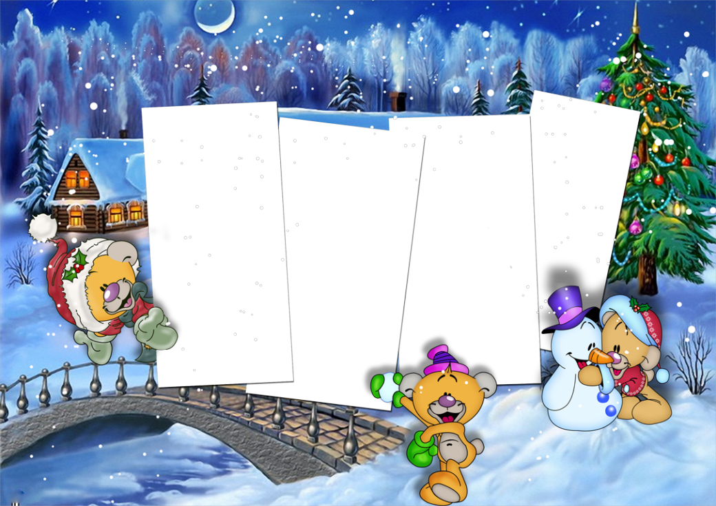 Images Marco Rbol Navidad Para Fotos Marcos Axsoris - Christmas Log Cabin Background Clipart (1040x735), Png Download