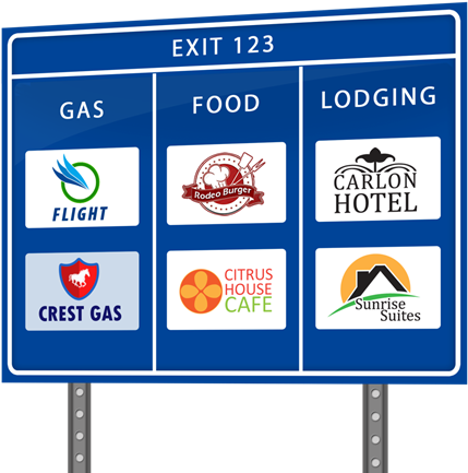 Sign - Highway Gas Station Sign Clipart (764x461), Png Download