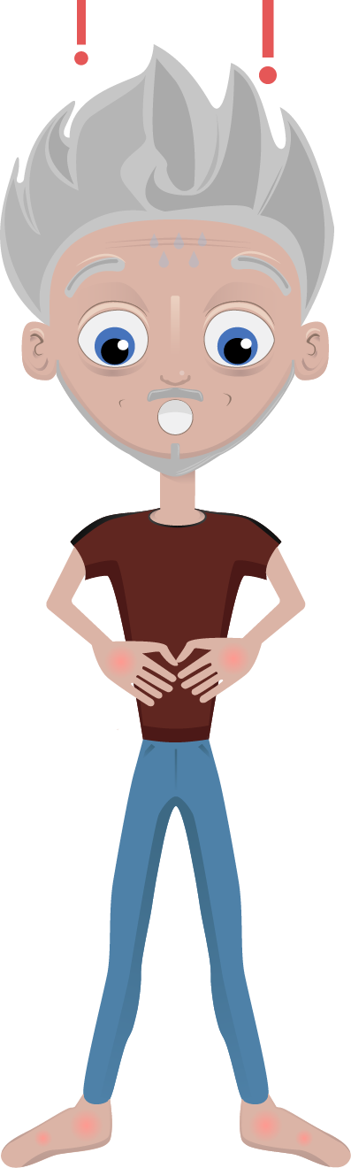 A Person Suspected To Have Chronic Kidney Disease, - Cartoon Clipart (397x1320), Png Download