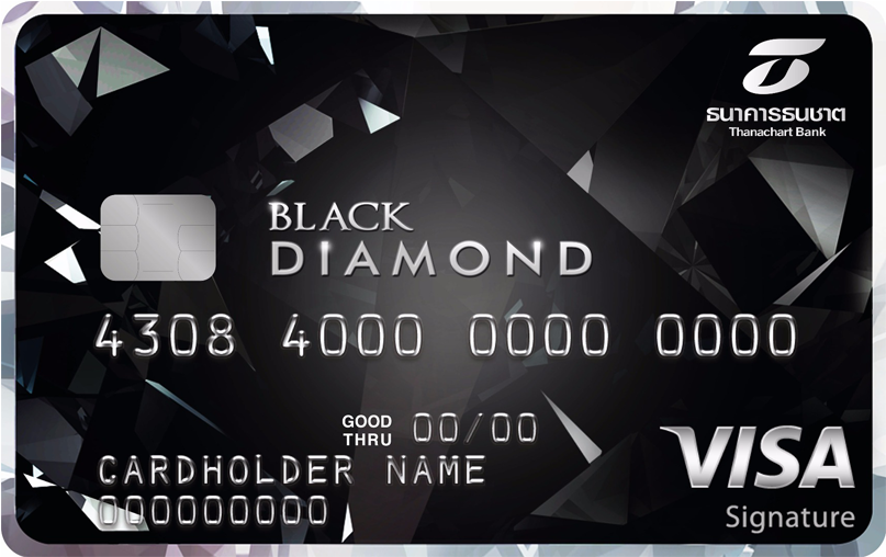 Thanachart Black Diamond Visa Signature Card - Thanachart Bank Public Company Limited Clipart (806x806), Png Download
