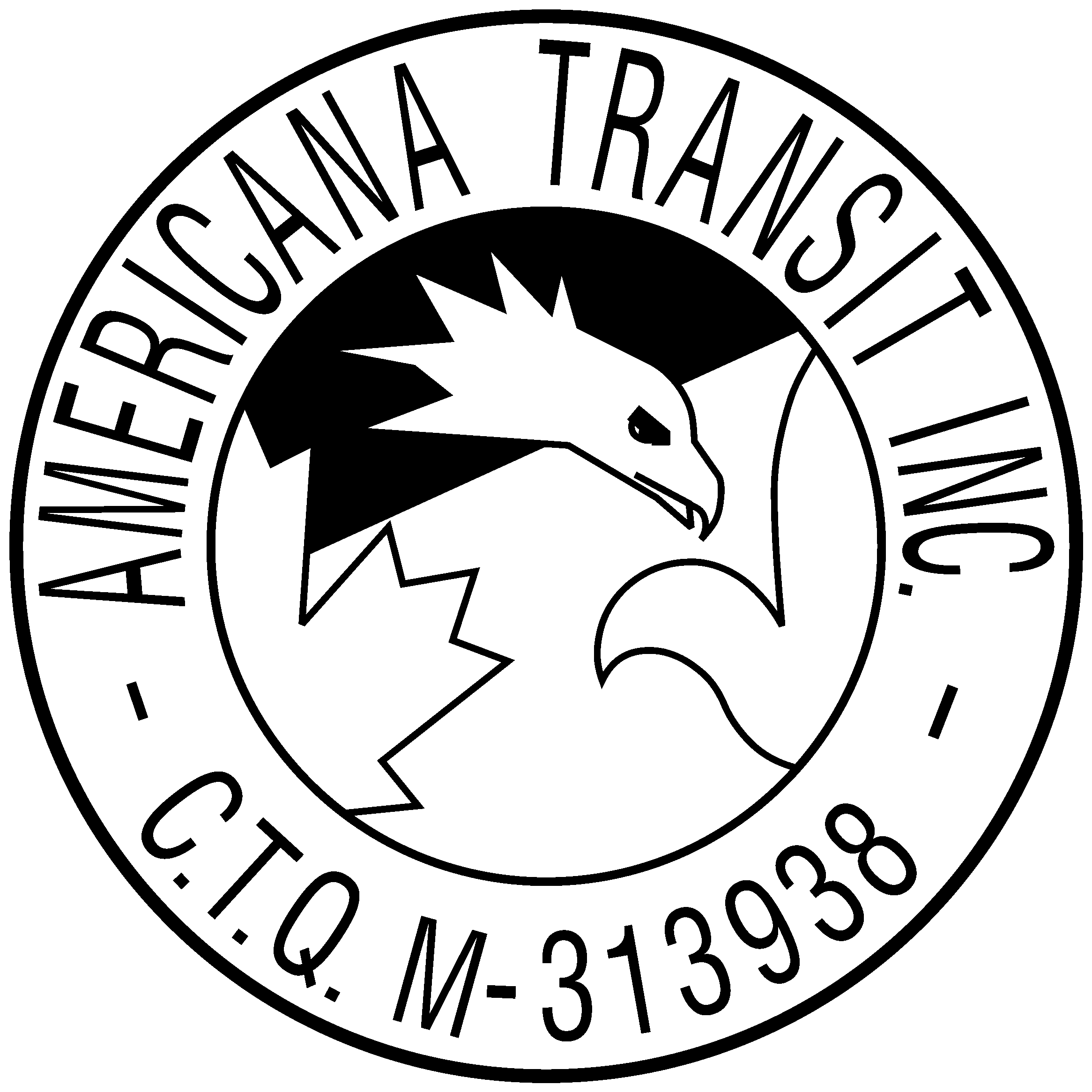 Americana Transit Logo Black And White - Vegan Clipart (2400x2400), Png Download