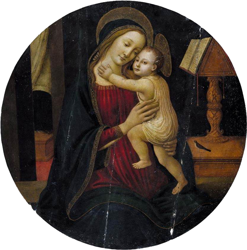Arcangelo Di Jacopo Del Sellaio Virgen Con Niño - Jacopo Del Sellaio Clipart (863x864), Png Download