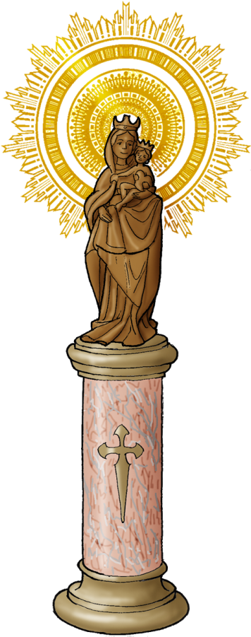 Virgen Del Pilar Png - Virgen Del Pilar Dibujo Clipart (639x1024), Png Download