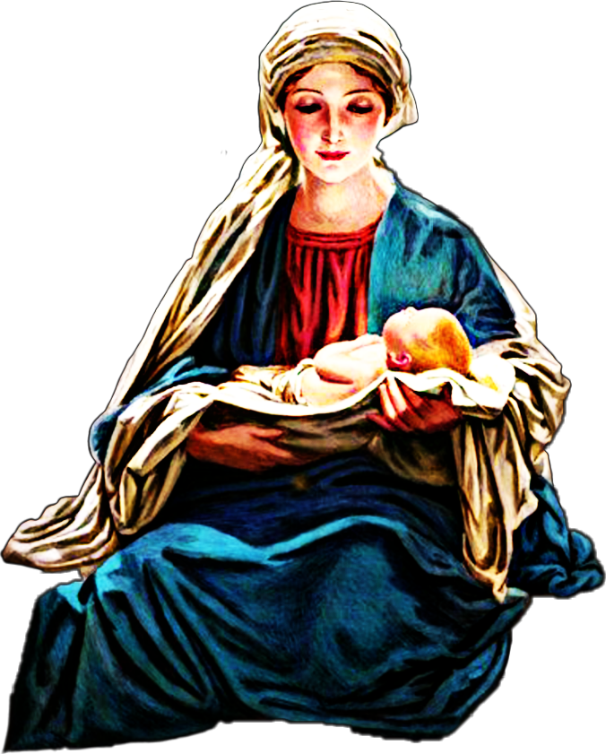 Virgen Sticker - Stickers Catolico Clipart (676x841), Png Download