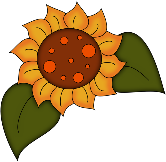 ○‿✿⁀ Faℓℓ ‿✿⁀○ - Sunflower Clipart (800x720), Png Download