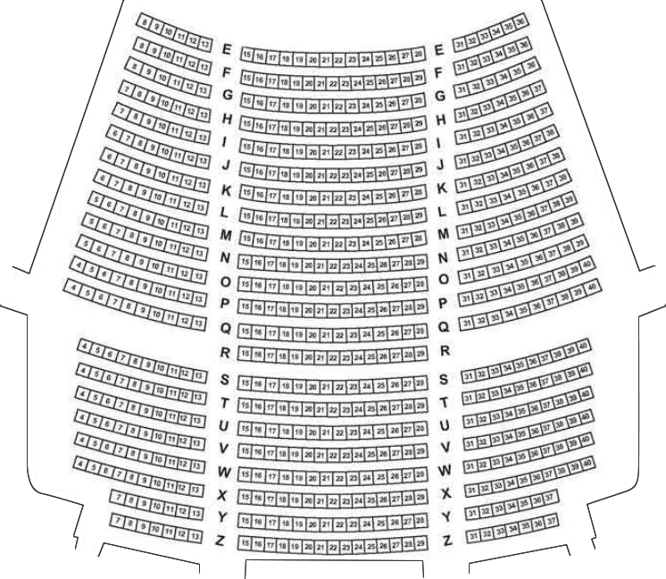 Main Floor Info - Chrysler Theatre Seating Chart Clipart (746x648), Png Download