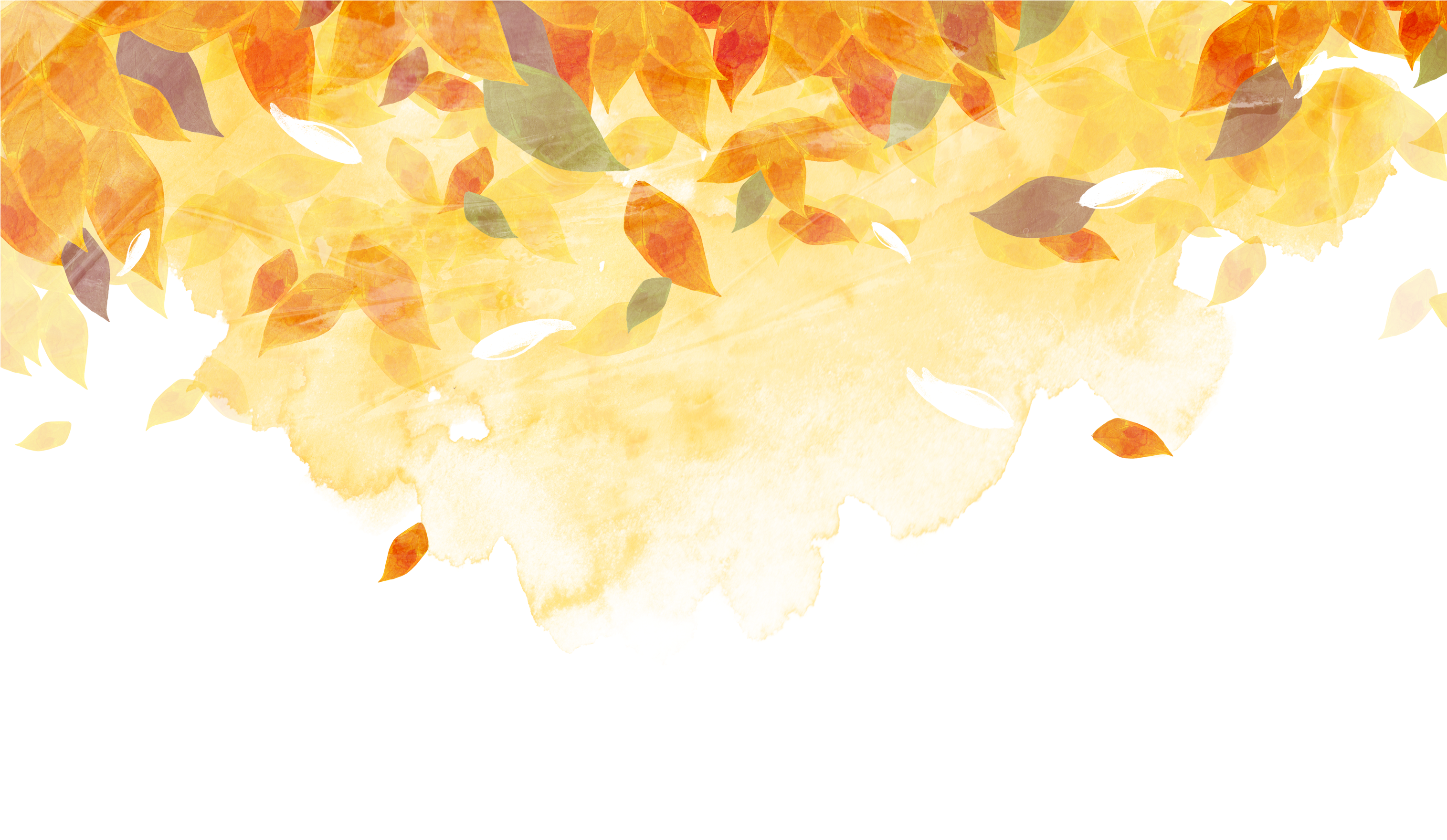 Golden Autumn Watercolor Painting Autumn Leaf Color - Background Family Gathering Hd Clipart (3031x1760), Png Download