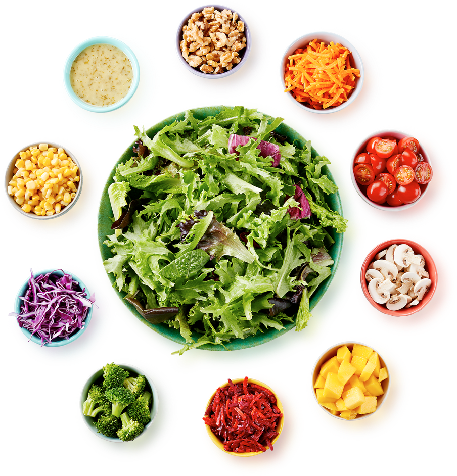 Salad Bar - Garden Salad Clipart (904x942), Png Download