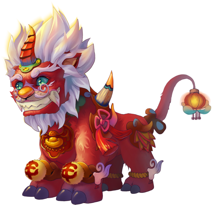 “年”兽的传说 Legend Of Monster Nian - Nian Chinese Clipart (720x694), Png Download