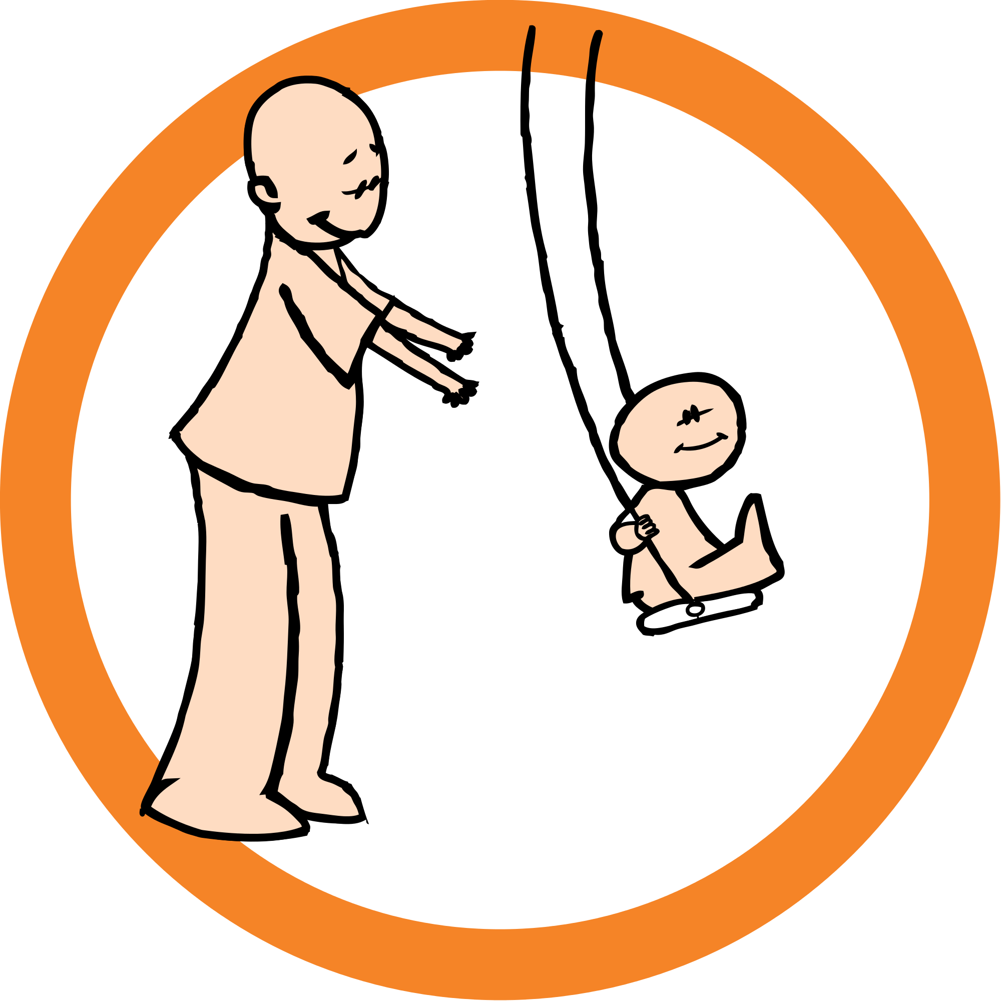 2000 X 2000 5 - Pushing Someone On A Swing Clipart (2000x2000), Png Download