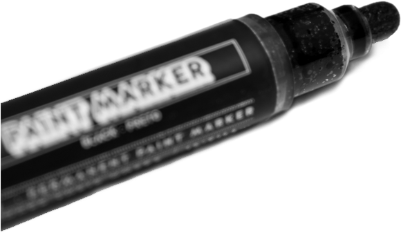 Marcador Permanente Hubik® - Caneta Permanente Preto Clipart (600x600), Png Download