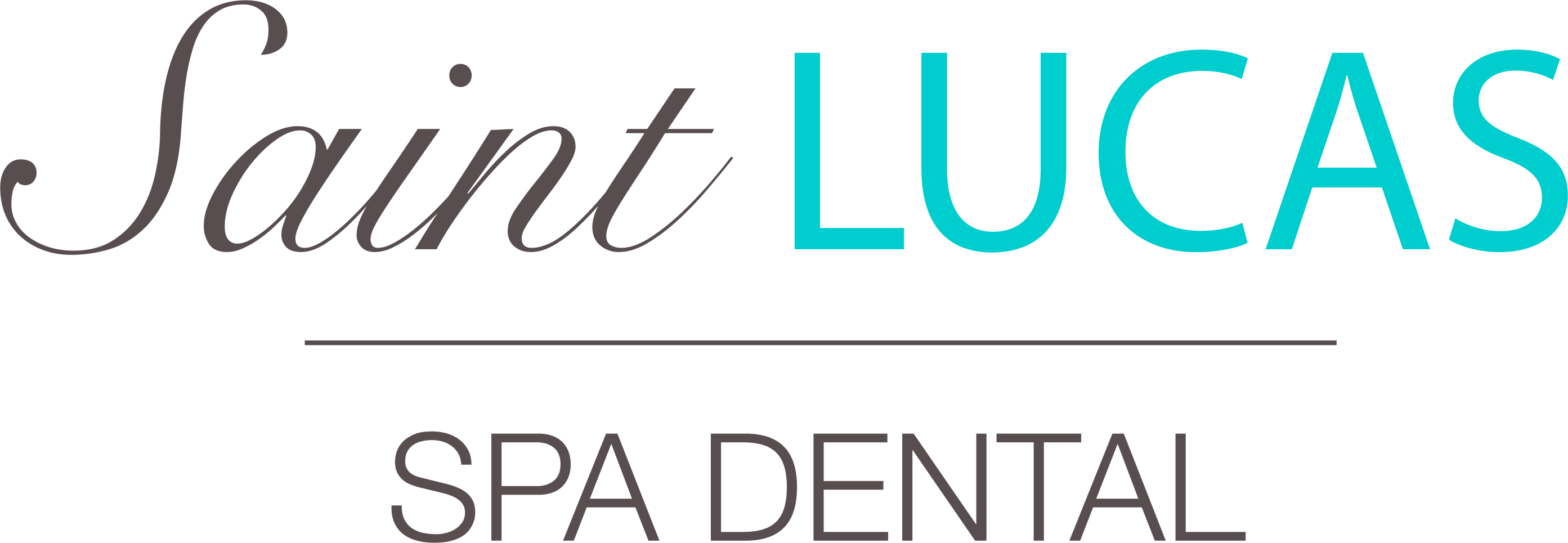 Saint Lucas Spa Dental Logo - Calligraphy Clipart (2786x965), Png Download